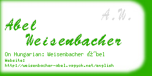 abel weisenbacher business card